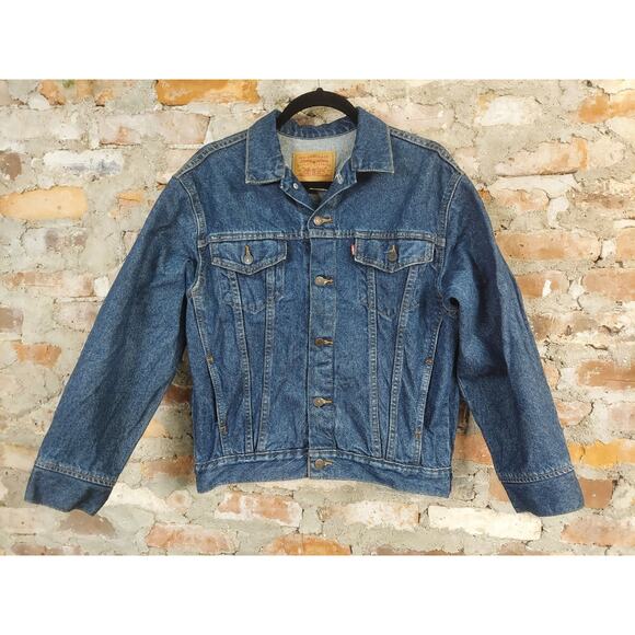 Vintage Levis Jean Jacket Adult Sz L Large Basic Denim (Q) - Picture 1 of 6